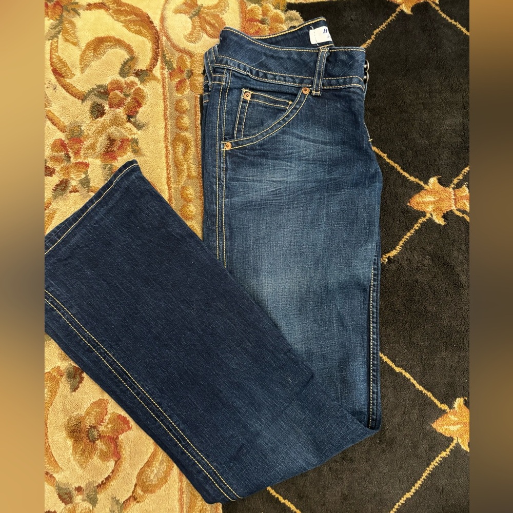 HUDSON double button front Jeans 28. Medium -Dark wash.